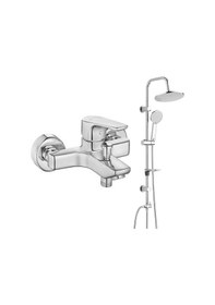 Resim Eca Niobe Banyo Bataryası T-May Banyo Lidya Oval Tepe Duş Takım Krom 