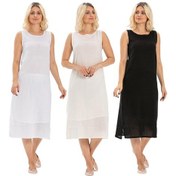 Resim Pamuk Şile Bezi Kombinezon Kadın Kalın Atlet Askılı Uzun Elbise Astarı 3'lü Set Krem-beyaz-siyah Km/byz/syh-krem-beyaz-siyah Beyaz - Krem - Siyah 