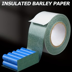 Resim Yüksek Sıcaklık Dayanıklı Yalıtım Bandı - 18650 Li-ion Bataryalar, Elektrik Bağlantıları ve DIY Projeler için Yapışkan Bant - Endüstriyel Güçlü Elektrik Yalıtımı (5m, Yeşil), Ağır Hizmet Tasarımı, Arpa Kağıdı Malzeme, Yüksek Isıya Dirençli, Elektronik Hobi Tutkunlar İçin Uygun 