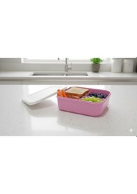 Resim Saklama Kabı Kare 3 Bölmeli Pembe 