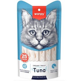 Resim Wanpy Creamy Treat Ton Balıklı Likit Creamy Kedi Ödülü 25Li Paket (25 x 14 Gr) 