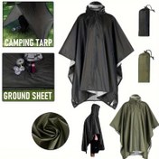 Resim 1/2 adet Açık Hava Çok Fonksiyonlu 3'ü 1 Arada Yağmurluk, Kanopi, Yürüyüş ve Kamp Poncho - Taşınabilir PU Pelerin, Ayarlanabilir Kapüşonlu, Hafif ve Dayanıklı, Yürüyüş, Kamp ve Açık Hava Maceraları için, Yürüyüş Ekipmanı, Çok Yönlü Yağmurluk, Yüksek Kaliteli Kumaş 