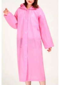 Resim By Marine Kadın Erkek Yağmurluk Kapüşonlu Çıtçıtlı Eva Pembe Yağm Pembe 