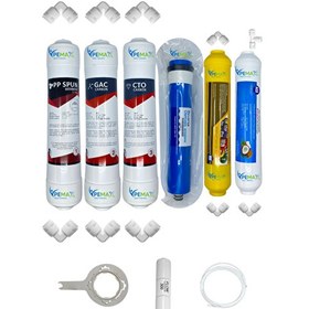 Resim Pemax Water Solutions Kapalı Kasa Su Arıtma Cihazlarına Ecomax 6'lı ReVerse Osmosis Mebran Mineral-Tatlandırıcı 