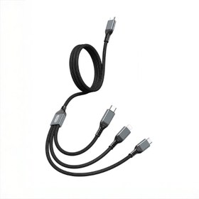 Resim Go Des GD-UC617 3in1 Type-C to Lightning - Type-C - Micro USB Ultra Hızlı PD Şarj Kablosu 100W 1.2M - Siyah 