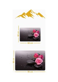 Resim Yıkanabilir Kaymaz Tabanlı Modern Desenli 2'li Banyo Paspas Takımı Bps0033 Renkli 