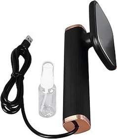 Resim Mumusuki Buharlı Ütü, 20 ML Kapasiteli Dönebilen Mini El Vapuru Demir Taşınabilir Islak Kuru Ütü Konfeksiyon Ev Seyahat Yurtlar Için (BLACK) 