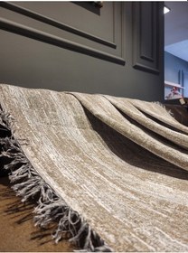 Resim Lüks Pamuklu Koltuk-çekyat Örtüsü 170x220 Sütlü Kahve Çift Taraflı ,terletmez ,kaymaz ,toplanmaz Kahverengi 