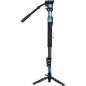 Resim Sirui P-424FL Karbon Fiber Monopod VH-10 Video Kafalı 