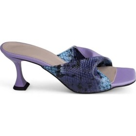 Resim Lilaluxe Lila Kadın Şık Ve Rahat Topuklu Terlik Lila 
