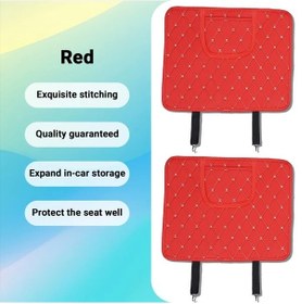 Resim Dashanshop Red 2li Set Bmw 3 Serisi 2009-2012 İçin Anti-kick Çocuk Koltuğu Koruyucu Storage Cep 