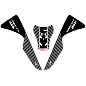Resim GP Kompozit Yamaha MT-07 Tracer 2020-2024 Uyumlu Tank Pad Seti Siyah 