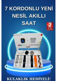 Resim Akıllı Saat Bluetooth Kulaklık Adımsayar Sağlık Takibi Çağrı Cevaplama 