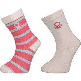 Resim United Colors Of Benetton Kız Çocuk 2'li Soket Çorap 77258 PMB Pembe 