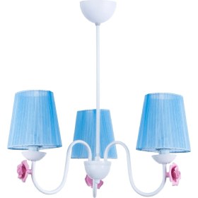 Resim Özpolat Aydınlatma Samara Genç Odası 3 Lü Avize Beyaz (Mavi Şapkalı) 