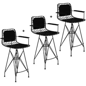 Resim Knsz masa sandalye takımı hem105zengin crdsyh 140*040 3 sandalye syhsyh kolçaklı sırt minderli 