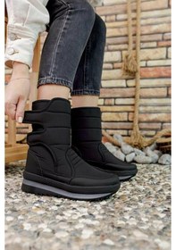 Resim Modaonn Unisex Siyah Kürklü Kar Botu 001 