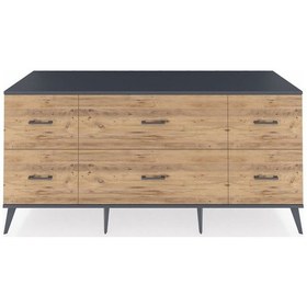 Resim Kronos Konsol 6 Çekmeceli 176x59x83 Aytaşı-aytaşı/çam Aytaşı/çam 