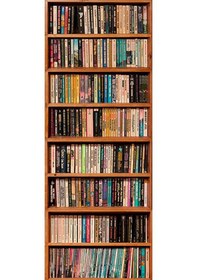 Resim Hangfox 3d Ahşap Raf Desenli Pvc Kapı Sticker - Ev Dekorasyonu, Zedelenmiş Yeri Gizle, Kolay Uygulama, Renkli Desenler 77x200cm 