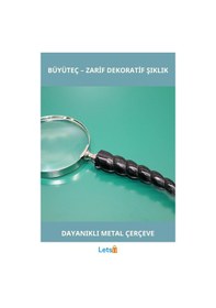 Resim Şık Boynuz Pirinç Büyüteç Ergonomik Tasarım 