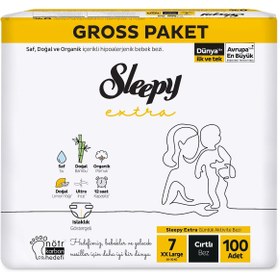 Resim Sleepy Extra Gross Bebek Bezi XXL 7 Numara 100 Adet - Standart / Standart 