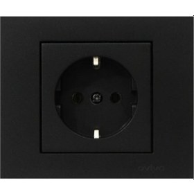 Resim Ovivo Siyah Topraklı Priz 