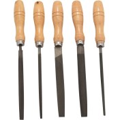 Resim Skyeyyt Ahşap Kulplu Yüksek Karbonlu Çelik Dosya, Ahşap, Metal, Plastik, 5 Adet (Çelik Dosya) Için Rasp Dosyası (Yurt Dışından) 