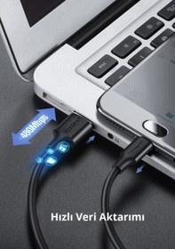 Resim Ugreen USB to Micro USB Hızlı Şarj Kablosu Siyah 2 Metre 