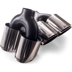 Resim Monlion Akrapoviç Egzoz Ucu 101MM Çiftli Sağ-Sol Krom 