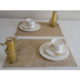 Resim Amerikan Servis Dalya+pl 32 x 45 CM Krem-1 Adet Krem 