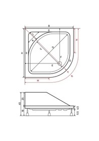 Resim Shower 90X90 Oval Oturmalı Duş Teknesi 