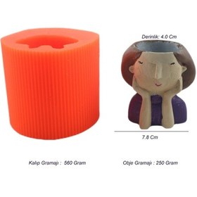 Resim Beton Saksı Silikon Kalıp - 170 