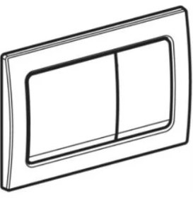 Resim Geberit ALPHA30 115.055.QC.1 Kumanda Paneli, Çift Basmalı, Siyah Krom 