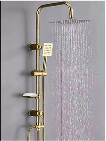 Resim Quart Gold Rain Duş Seti Altın 