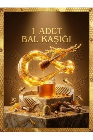 Resim 1 Adet Bal Kaşığı Dayanıklı Ve Şık Tasarımlı Mutfak İçin Pratik Bal Servis Kaşığı 