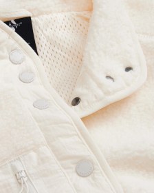 Resim Skechers W Woven Detailed Pull Over Sherpa Kadın Beyaz Mont S2520218-3855 Beyaz 