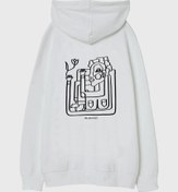 Resim Güller Dolusu Kadehler Viskili Oversize Unisex Kapüşonlu Sweatshirt 