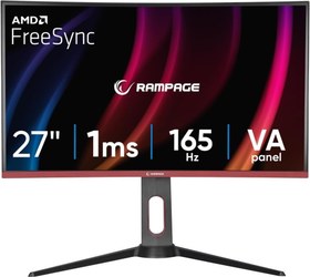 Resim Rampage VOYAGER VY27R165C 27" 1 ms Full HD FreeSync Curved Pivot Oyuncu Monitörü-Outlet 