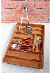 Resim 8 Bölmeli Ahşap Görünümlü Çekmece İçi Kaşıklık 