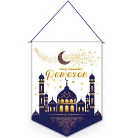 Resim Kumaş Ramazan Banner Hoşgeldin Ramazan Flama - Hoşgeldin Ramazan Sarkıt - Ramazan Flama 