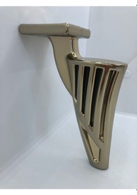 Resim Plastik,16 Cm Gold Kaplama Metal Görünümlü Mobilya Ayağı 4 Adet 