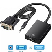 Resim Triline Vga To Hdmi Adaptör Çevirici Görüntü Ve Ses Aktarımı 