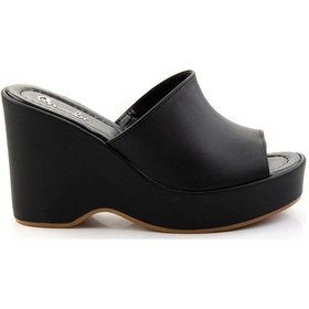 Resim Mat Siyah Kadın Terlik K04688001938 Siyah 