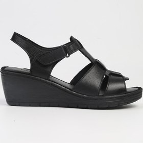 Resim Pierre Cardin ® | PC-5127-3013 Siyah-Kadın Dolgu Topuk Ayakkabı 