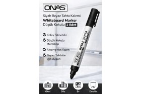 Resim Negok Onas Siyah Beyaz Tahta Kalemi Whiteboard Marker Düşük Kokulu 1 Adet 