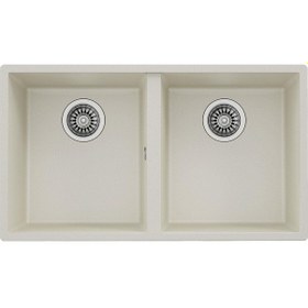 Resim Teka Square 2B 760 Tg Brıght Cream Granit Eviye. Tezgahaltı 