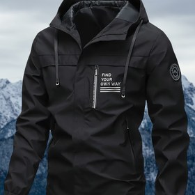 Resim Erkekler İçin Yüksek Kaliteli Rüzgar Geçirmez Alpin Ceket - Kapüşonlu, Fermuarlı Cepli Dağcılık Montu - Beyaz Kayak, Snowboard ve Doğa Yürüyüşü için Dış Mekan Parkası - Makinede Yıkanabilir Kışlık Ceket, Macera Giyim, Dayanıklı Yüksek Kalite 