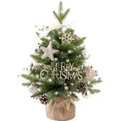 Resim Homyl Işıklar Ofis Ev Yılbaşı Ağacı Heykelcik Ile Dönen 30cmx50cm 