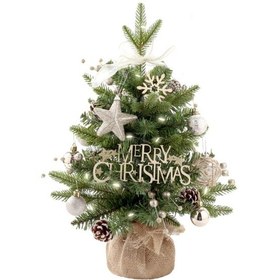 Resim Homyl Işıklar Ofis Ev Yılbaşı Ağacı Heykelcik Ile Dönen 30cmx50cm 