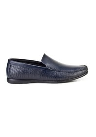 Resim Cabani Hakiki Deri Lacivert Erkek Loafer Lacivert 